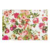 zomerroze pinda ' s bloemen kussensloop (Achterkant)