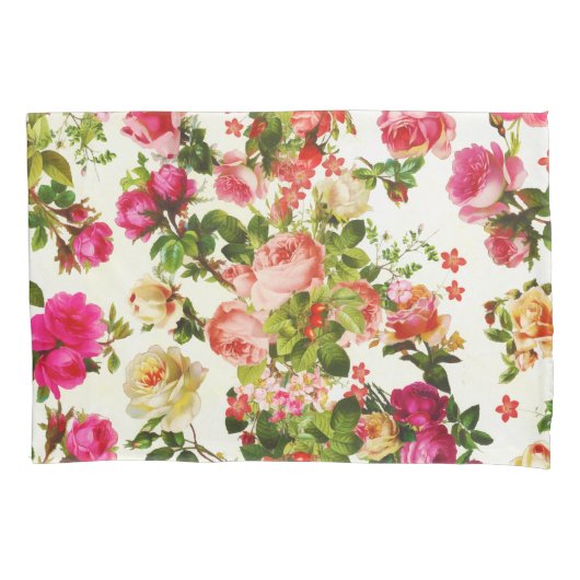 zomerroze pinda ' s bloemen kussensloop (Voorkant)