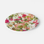  zomerroze pinda ' s bloemen papieren bordje (Gekanteld)