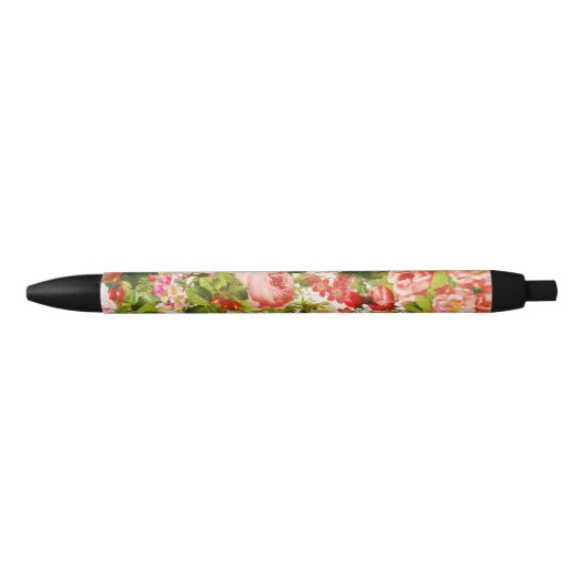  zomerroze pinda ' s bloemen zwarte inkt pen (Voorkant)
