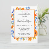 Zomer's Embrace Wildflower Brunch & Bubbly Kaart (Staand voorkant)