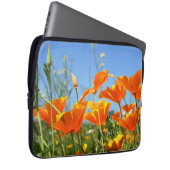 Zomers gevoel van wilde oranje bloemen. laptop sleeve (Voorkant Rechts)
