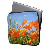 Zomers gevoel van wilde oranje bloemen. laptop sleeve (Voorkant Links)