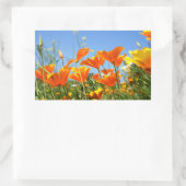 Zomers gevoel van wilde oranje bloemen. rechthoekige sticker (Tas)