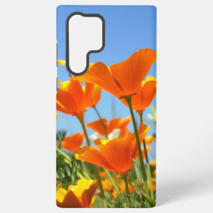 Zomers gevoel van wilde oranje bloemen. samsung galaxy hoesje