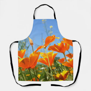 Zomers gevoel van wilde oranje bloemen. schort