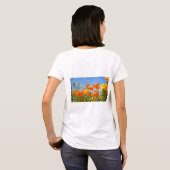 Zomers gevoel van wilde oranje bloemen. t-shirt (Achterkant volledig)