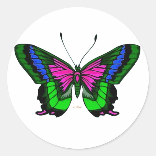 Zomers Heldere kleuren 5 Ronde Sticker (Voorkant)