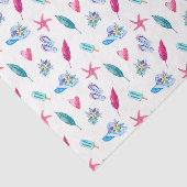 Zomers pret met teenslippers harten en bladeren tissuepapier (Detail)