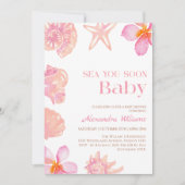 Zomers Strandschelp Babyshower Kaart (Voorkant)