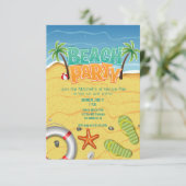 zomers strandwedstrijd kaart (Staand voorkant)