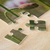 Zomers veld met lila bloemen in bloei. legpuzzel (Zijkant)