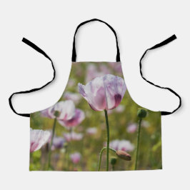 Zomers veld met  lila bloemen in bloei. schort