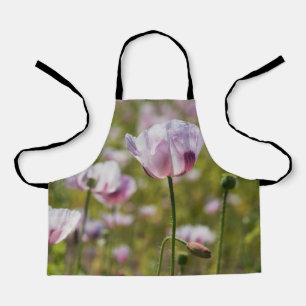 Zomers veld met  lila bloemen in bloei. schort