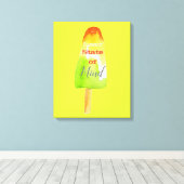 Zomerschattebout limoen schattig eten canvas afdruk (Insitu (Houten vloer))