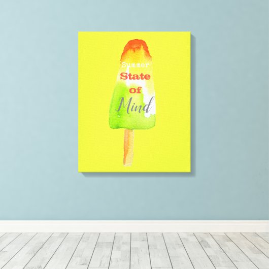 Zomerschattebout limoen schattig eten canvas afdruk (Insitu (Houten vloer))