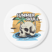 zomerschedel hand getekend magneet (Voorkant)