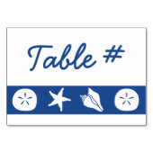 Zomerschelpen in Blauwe Tafel Kaart (Achterkant)