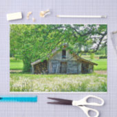 Zomerschuur met Stacks van Logs & Dandelion Field Tissuepapier (Craft)