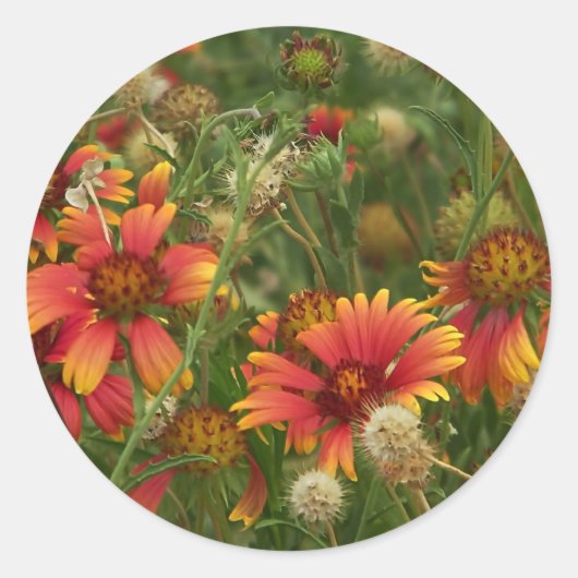 zomerse bloemige sticker (Voorkant)