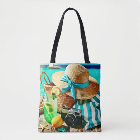 zomerse canvas tas (Voorkant)