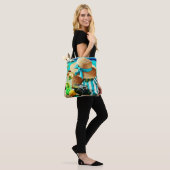 zomerse canvas tas (Op model)