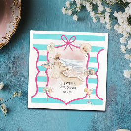 Zomerse Chic Beach en Waves Vrijgezellenfeest Servet