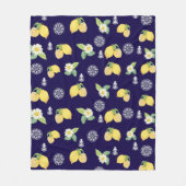 Zomerse citroenen fleece deken (Voorkant)