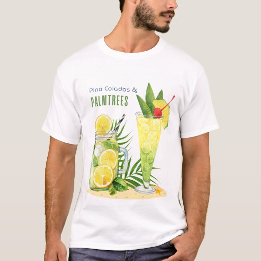 ZOMERSE DRINKEN T-SHIRT (Voorkant)