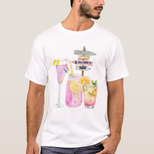 ZOMERSE DRINKEN T-SHIRT (Voorkant)