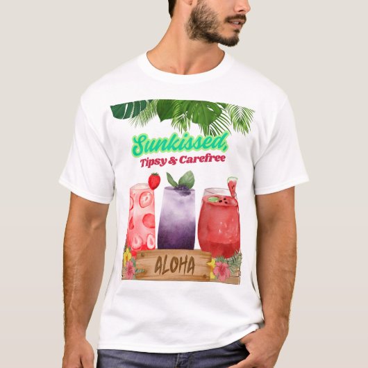 ZOMERSE DRINKEN T-SHIRT (Voorkant)