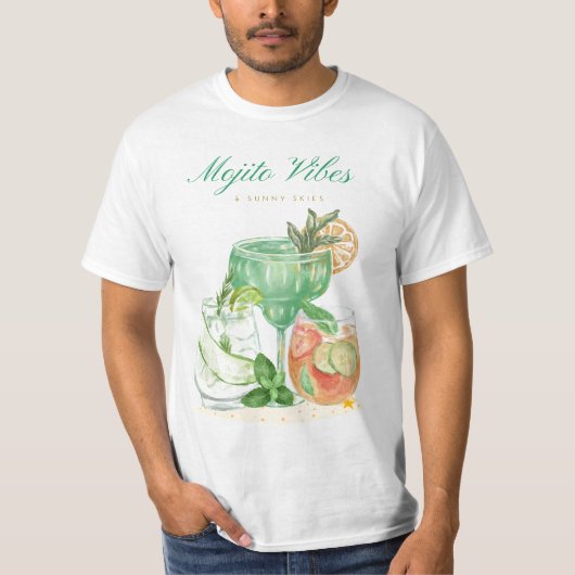 ZOMERSE DRINKEN T-SHIRT (Voorkant)