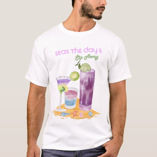 ZOMERSE DRINKEN T-SHIRT (Voorkant)