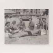  zomerse feestdagen op het strand in Frankrijk in  Legpuzzel (Horizontaal)