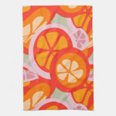 Zomerse felle vruchten van oranje grapefruit theedoek (Verticaal)