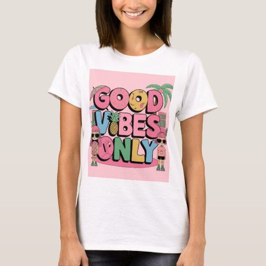 Zomerse goede vibes t-shirt (Voorkant)