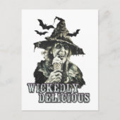 Zomerse gothic Spooky Witch met ijsje Briefkaart (Voorkant)