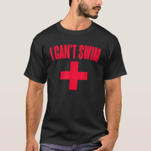 Zomerse Humor Funny Pool Lifeguard T-shirt Ik kan