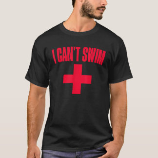 Zomerse Humor Funny Pool Lifeguard T-shirt Ik kan 