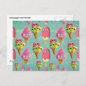 zomerse ijsmix briefkaart (Voorkant / Achterkant)