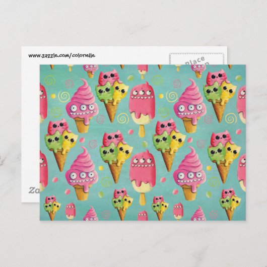 zomerse ijsmix briefkaart (Voorkant / Achterkant)