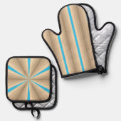Zomerse illusie ovenwant & pannenlap set (Voorkant / Achterkant)