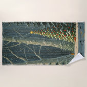 Zomerse Kerstmis Sparrenboom Strandlaken (Voorkant)