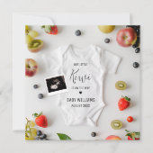 Zomerse Kiwi Zwangerschapsaankondiging Kaart (Voorkant)