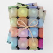 Zomerse kleuren van pastel krijt stokken inpakpapier vel (In situ)