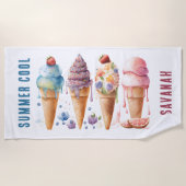 ZOMERSE KLEURRIJKE IJSKEGELS STRANDLAKEN (Voorkant)