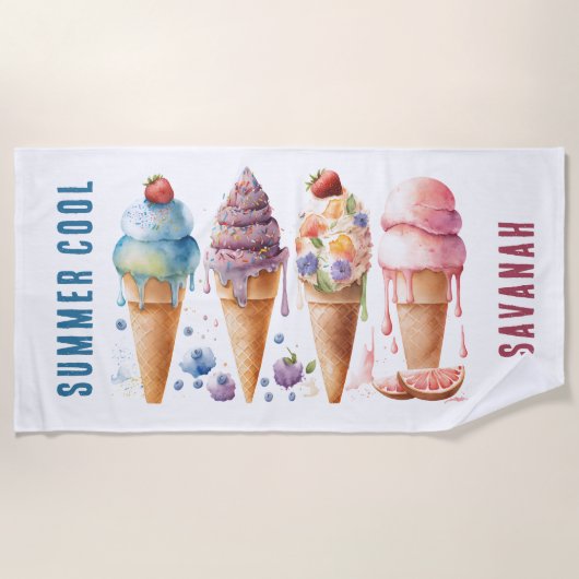 ZOMERSE KLEURRIJKE IJSKEGELS STRANDLAKEN (Voorkant)