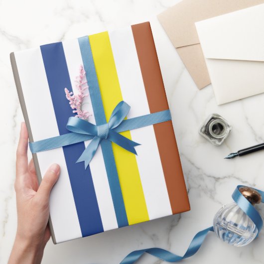 Zomerse kleurrijke strepen cadeaupapier (Geschenken)