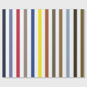 Zomerse kleurrijke strepen cadeaupapier (Vlak)