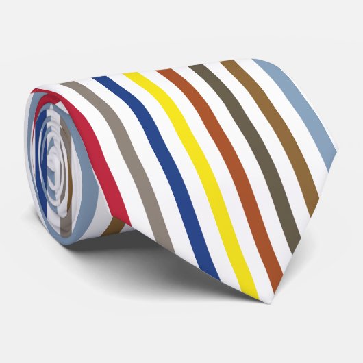 Zomerse kleurrijke strepen stropdas (Opgerold)